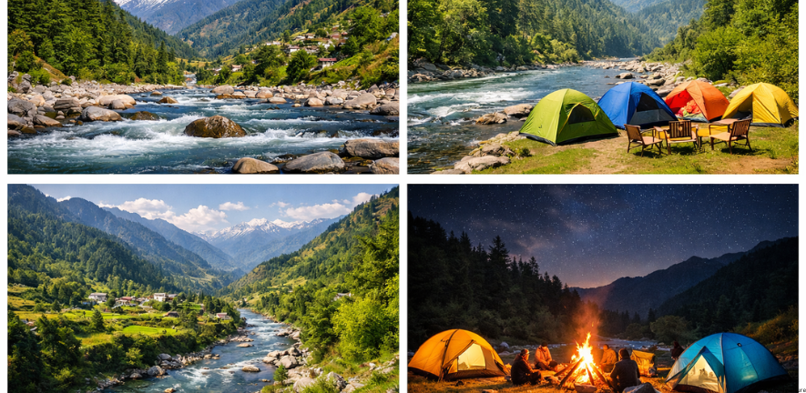 Tirthan Valley Riverside Camping Tour